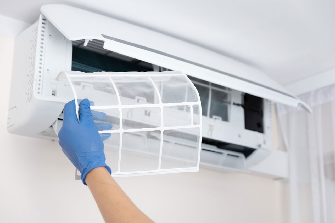 An ageing air conditioning system due for replacement
