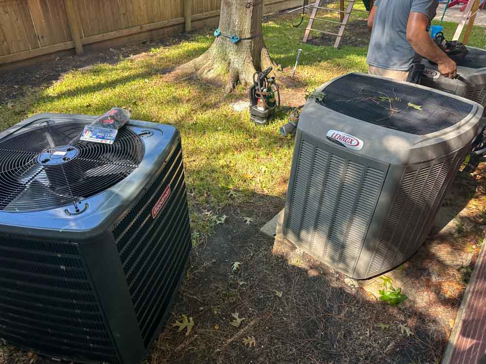 Air conditioning units serviced by J. Tullos Services in League City, TX